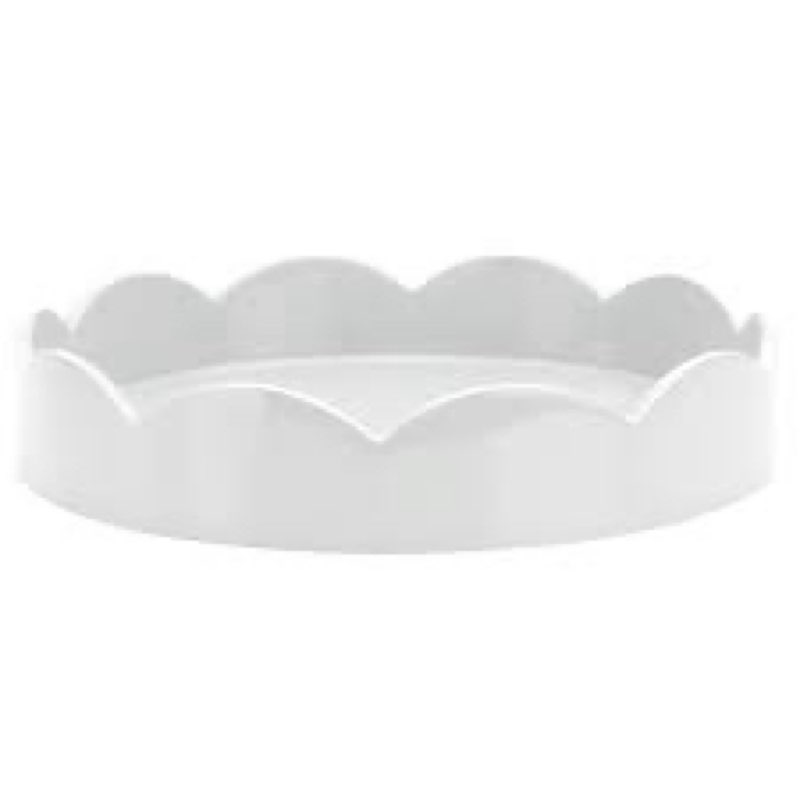 Round Lacquered Scallop Tray