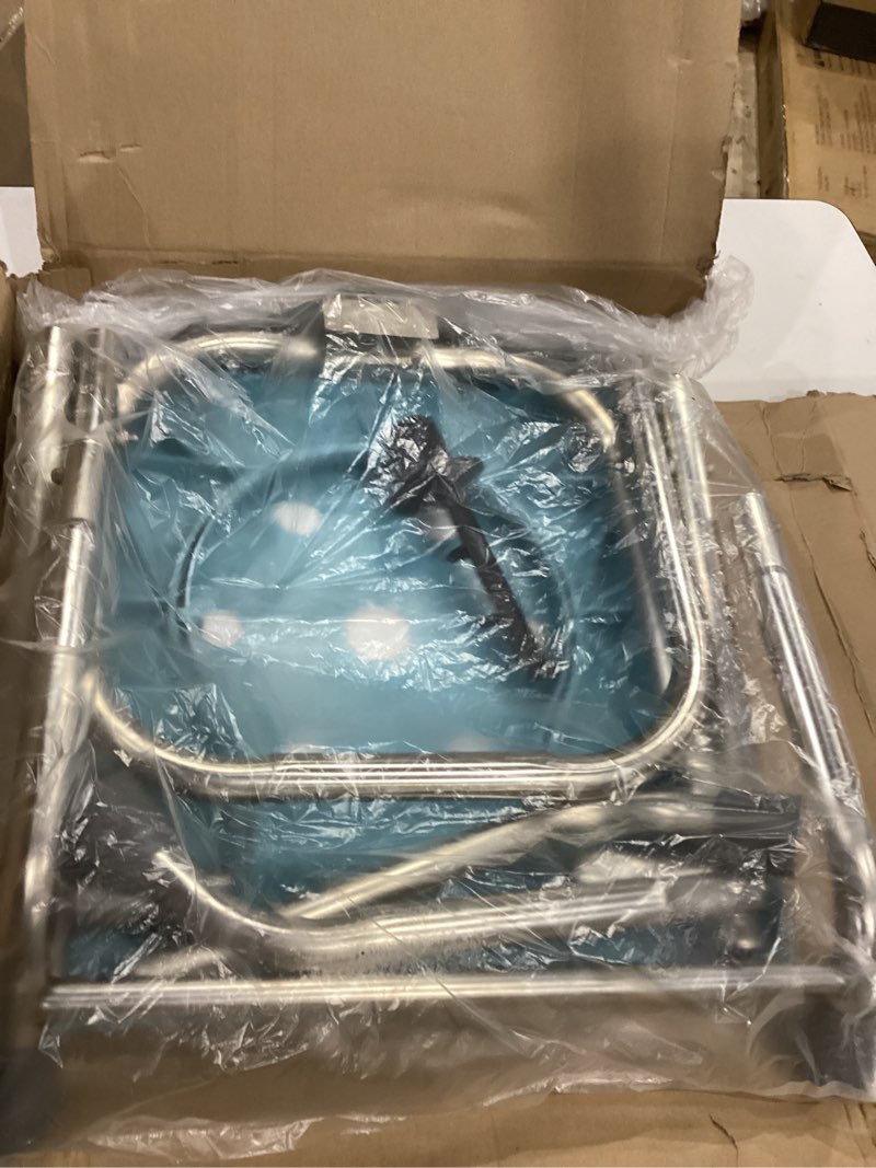 Condition photo showing Good Condition for blika u shaped portable toilet for camping, 400lbs weight capacity folding toilet, truck portable, stainless steel seat, men