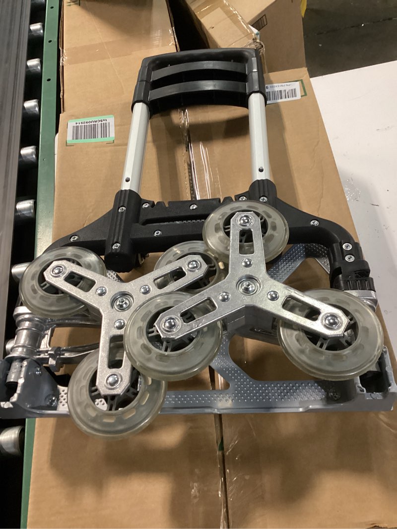 Condition photo showing Good Condition for stair climbing cart, folding hand truck dolly, grocery shopping cart with mute wheels, 180lbs weight capacity aluminum hand truck for luggage, travel