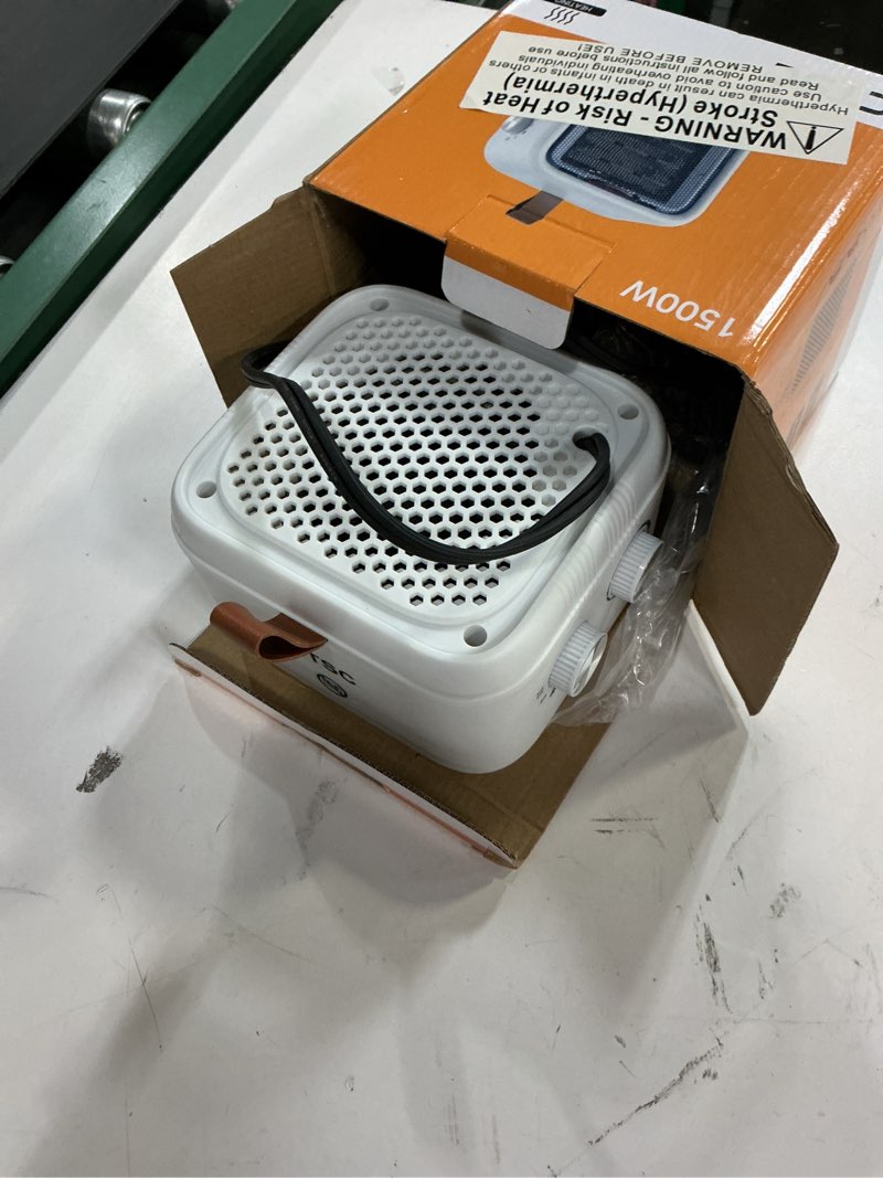 Condition photo showing Good Condition for CTSC Space Heater, 1500W Space Heaters for Indoor Use with Thermostat, High-efficiency PCT heating material, Safe and Quiet Portable Heater with Heating and Fan Modes for Bedroom, Home and Office White