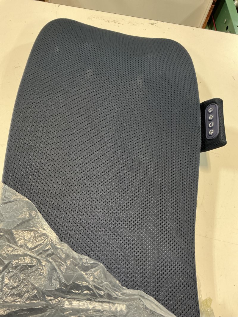 Condition photo showing Good Condition for back & neck massager with heat for pain relief, fsa full-length rolling massage cushion for upper & lower back, 3 modes, 2 heat levels, 15-min auto-off, slim lumbar support, hsa eligible