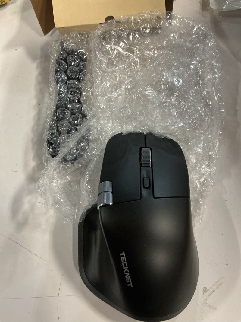 Condition photo showing Good Condition for TECKNET Wireless Mouse, Bluetooth Mouse (BT5.0/5.0 & 2.4G) Rechargeable 4800 DPI Ergonomic Optical Mouse with 6 Adjustable, Quiet Clicks, USB A Receiver, 7 Buttons, Wide Compatibility - Black