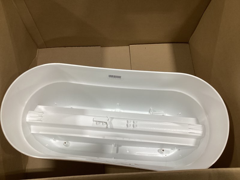 Condition photo showing Good Condition for bloomers railing planter with drainage holes – 24" weatherproof resin planter – polyethylene plastic - white white 24.3 × 10.5 × 9.5 inches
