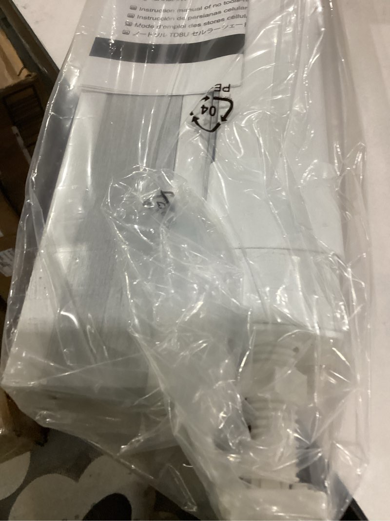 Condition photo showing New/Like New for lazblinds no tools no drill cordless cellular shades, top down bottom up (tdbu) honeycomb shades for home, blackout light blocking thermal insulation blinds for windows, 29" w x 48" h, white blackout - white 29" w x 48" h