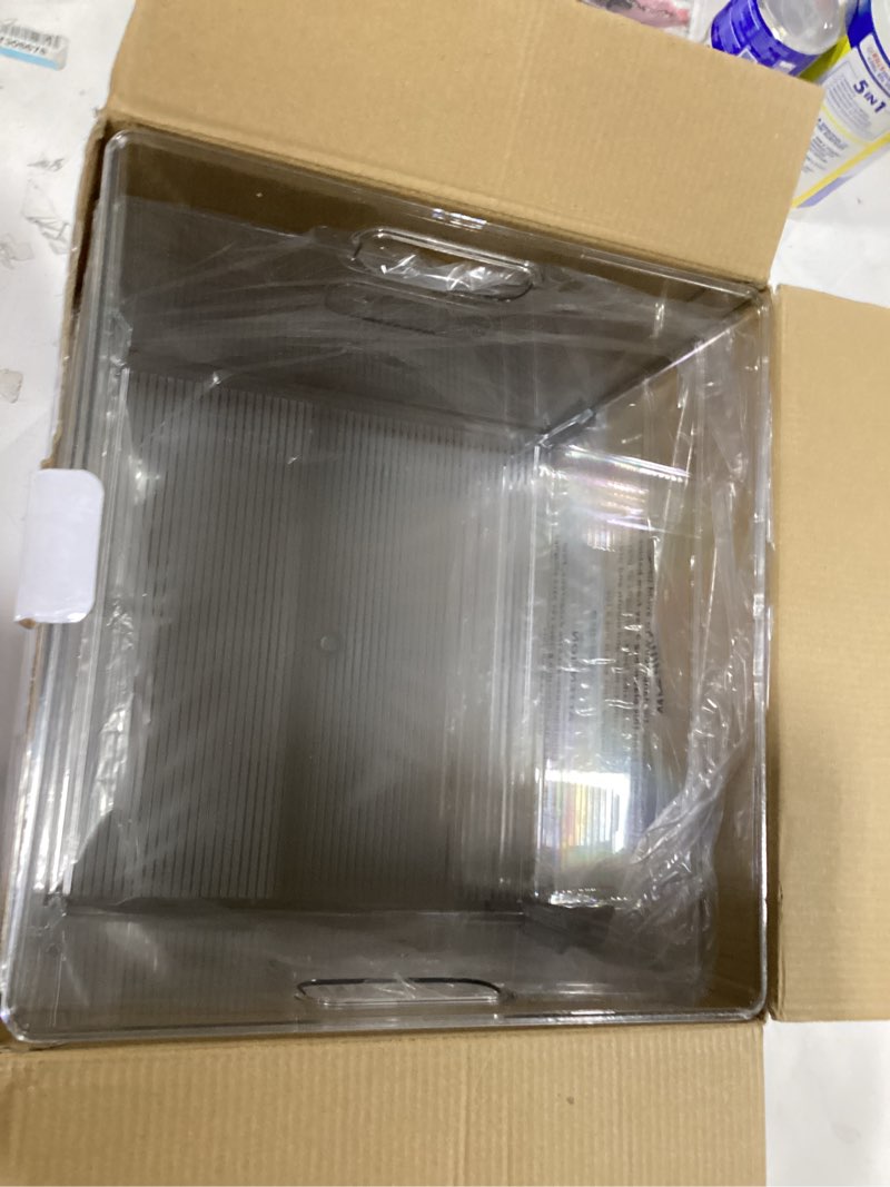 Condition photo showing Good Condition for ClearSpace Clear Plastic Storage Bins – XL 4 Pack Perfect for Kitchen,Fridge, Pantry Organization, Cabinet Organizers