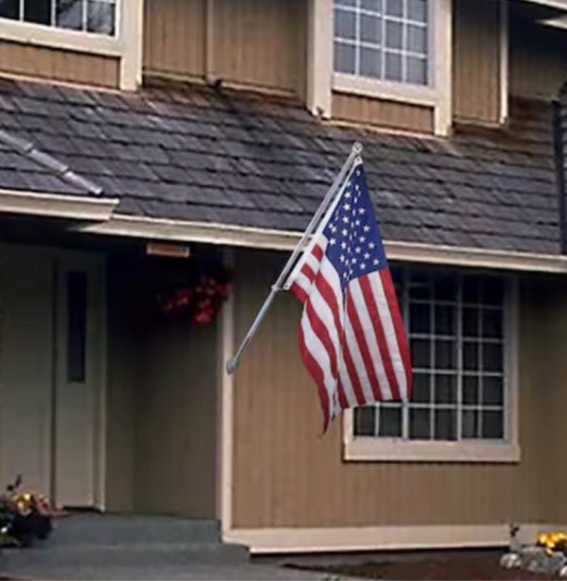INCOMPLETE, POLE ONLY,Valley Forge Flag 5-ft W x 3-ft H American Embroidered House flag Kit