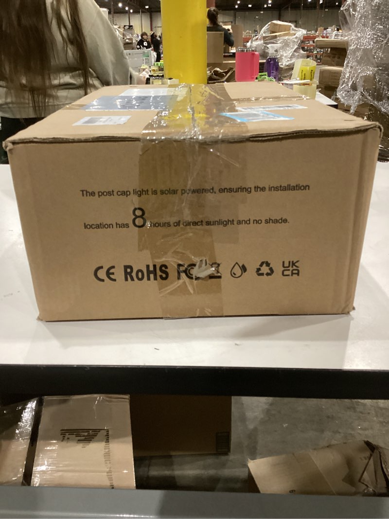 Condition photo showing As Is for Solar Post Cap Lights Outdoor 16pack, Waterproof Fence Post Lights for 4x4 5x5 6x6 Wood/Vinyl Posts,