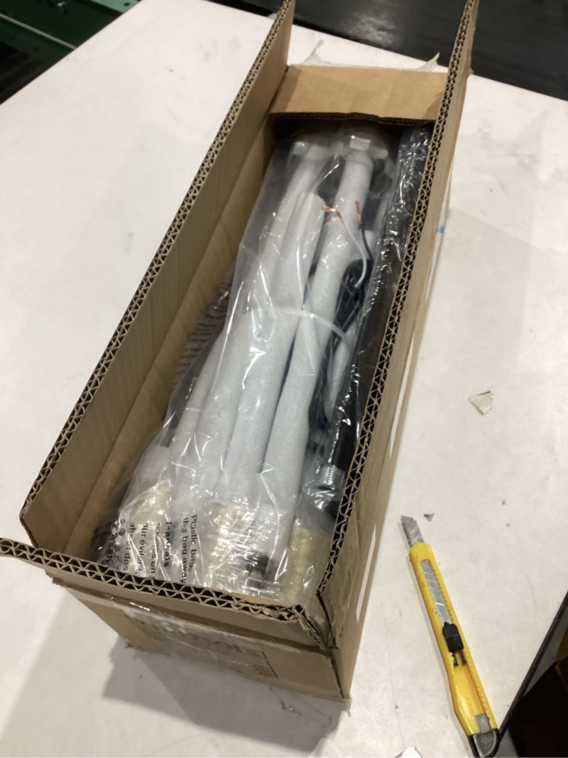 Condition photo showing Good Condition for KAISITE Modern Sputnik Chandelier - 8-Light Ceiling Light Fixture Height Adjustable Mid Century Plating Finished Black and Gold Chandelier for Bedroom Living Room Dining Room Kitchen Foyer