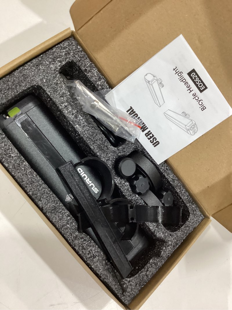 Condition photo showing New/Like New for suruid super bright led bike light, usb rechargeable bicycle headlight, waterproof bike headlight, waterproof bike headlight,daytime running light,mtb off-road cycling commuting 1800lumen