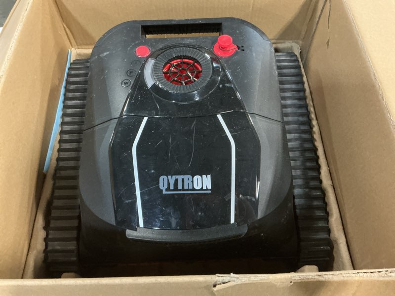 Condition photo showing As Is for nixbot qp5 robotic pool cleaner, cordless pool vacuum for inground pools, dual-motor turbine system, robotic pool vacuum for above ground pools with wall climing and navigation technology