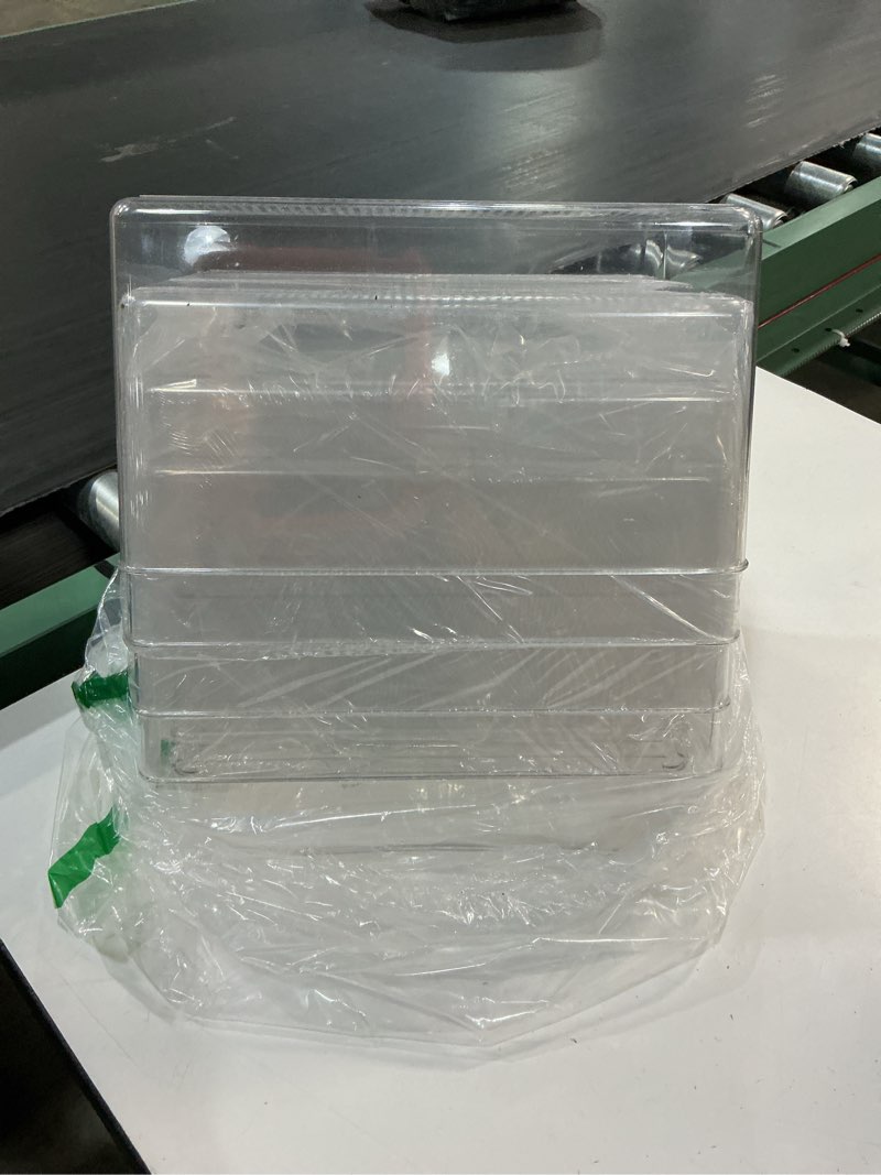 Condition photo showing Good Condition for skteet set of 8 clear plastic storage bins, 4 large and 4 small stackable storage containers for pantry organization and kitchen storage bins,home edit and cabinet organizers w-01