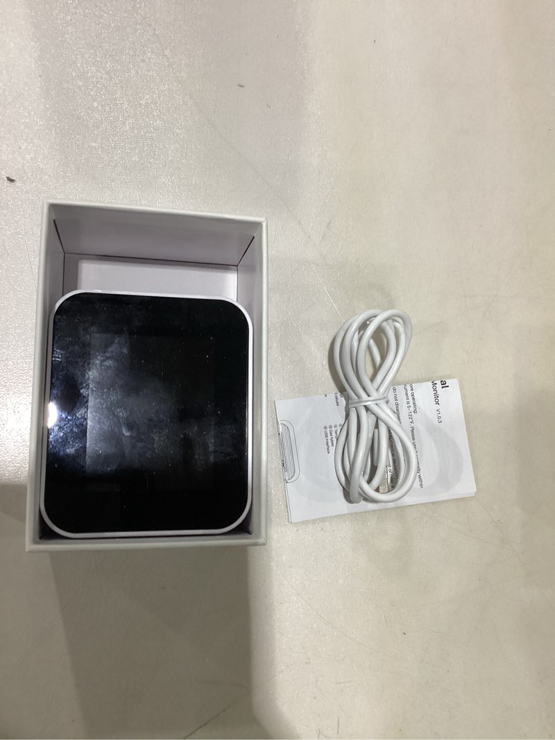 Condition photo showing As Is for Air Quality Monitor Indoor for CO2, Temp, Humidity, YOWEXA 400-10,000 PPM Carbon Dioxide Detector with NDIR CO2 Sensor & Color Screen, 3 Adjustable Backlight CO2 Monitor for Home/Office/Car/Plant