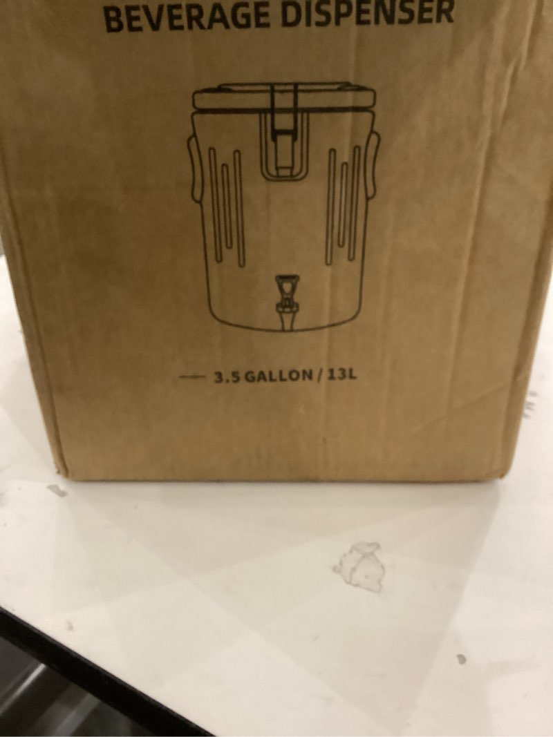 Insulated Beverage Dispenser 3.5 Gallon, Hot Drink Dispenser with 304 Stainless Steel Interior & Spo