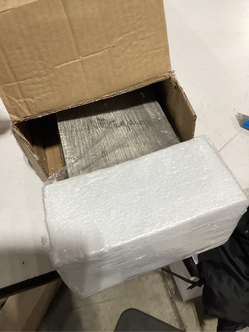 Condition photo showing New/Like New for Giftgarden 36 Inch Grey Floating Shelves for Wall Mount, Gray Wood Wall Shelf Ledge for Bathroom Bedroom Living Room Kitchen Storage, Set of 3 Different Sizes