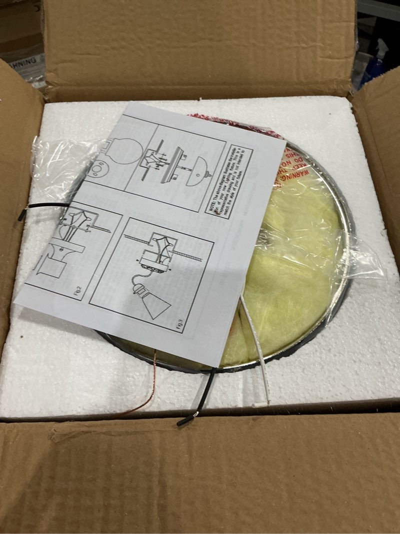 Condition photo showing Good Condition for design house 501999 traditional 2-light indoor ceiling mount dimmable clear prismatic glass for bedroom hallway kitchen dining room, polished chrome polished chrome traditional ceiling mounts