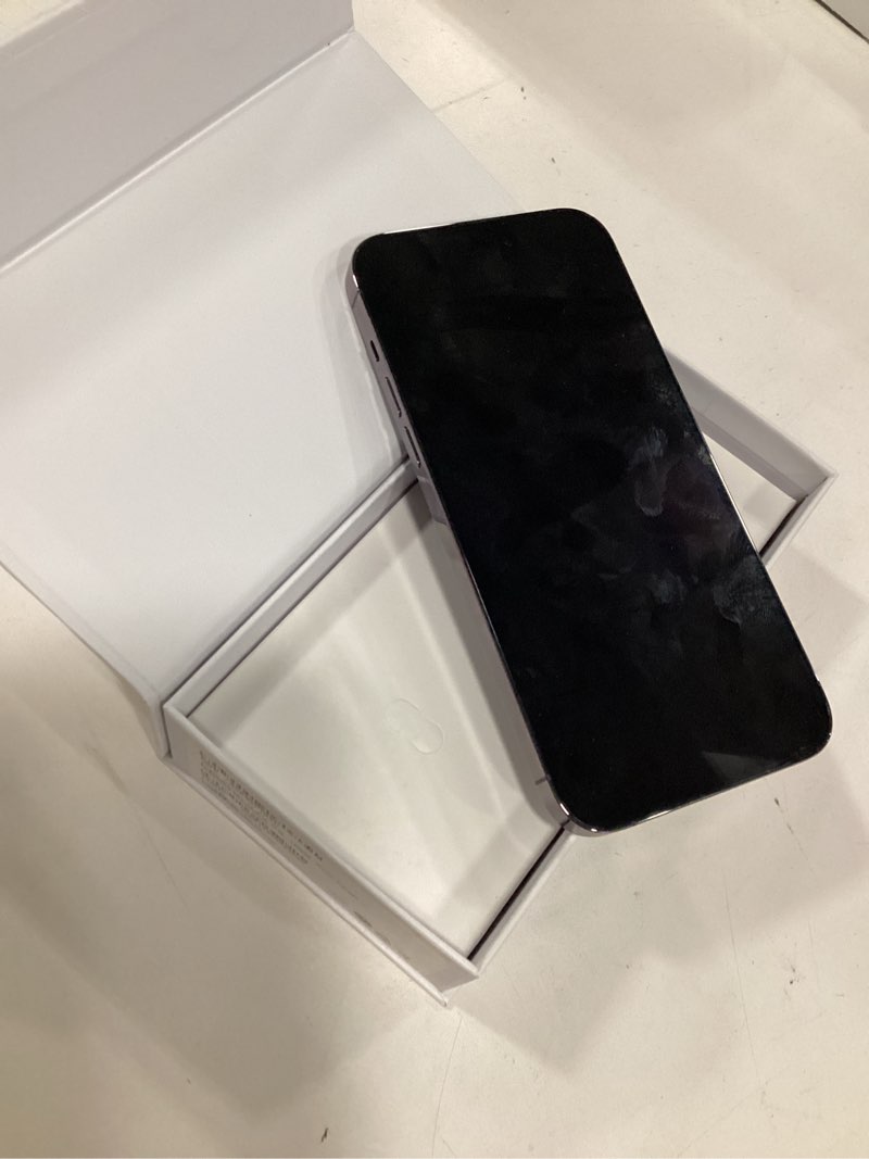 Condition photo showing New/Like New for apple iphone 14 pro max, 128gb, deep purple - unlocked (renewed) *** working condition verified. no network or connectivity tests were performed. bidder be advised ***