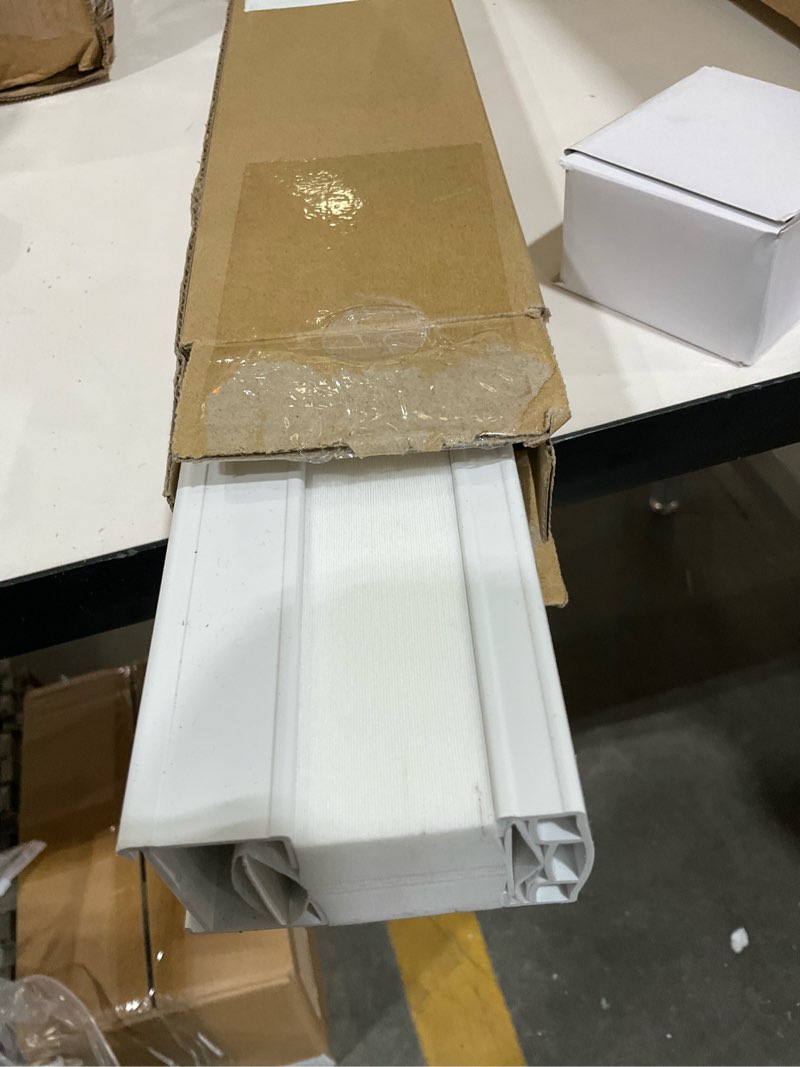 Condition photo showing As Is for BlindsAvenue Cellular Honeycomb Cordless Polyester Shade, 9/16" Single Cell, Light Filtering, White, Size: 24" W x 72" H