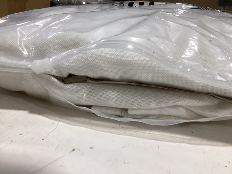 Condition photo showing As Is for white curtains 96 inches long 2 panels back tab light filtering cotton textured curtain modern farmhouse coastal decor off white linen drapes for patio sliding door office bedroom white 52"w x 96"l (pack of 2)