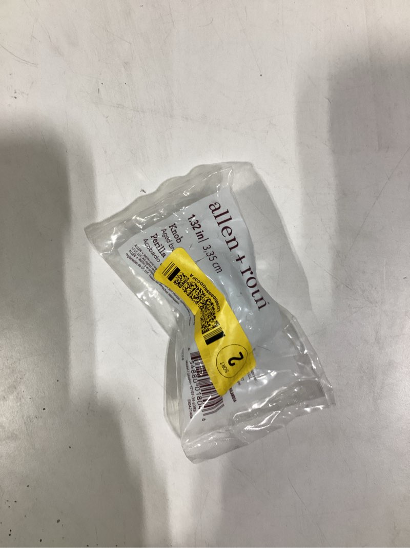 Condition photo showing New/Like New for allen + roth Oliver 1-11/32-in Aged Bronze Round Transitional Cabinet Knob