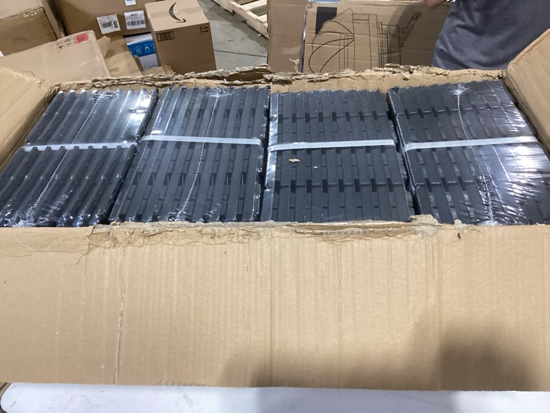 Condition photo showing Good Condition for goovilla plastic interlocking deck tiles, 36 pack balcony flooring, 12"x12" waterproof outdoor flooring all weather use, patio floor decking tiles for porch poolside backyard concrete, dark grey 12"*12" dark gray 36