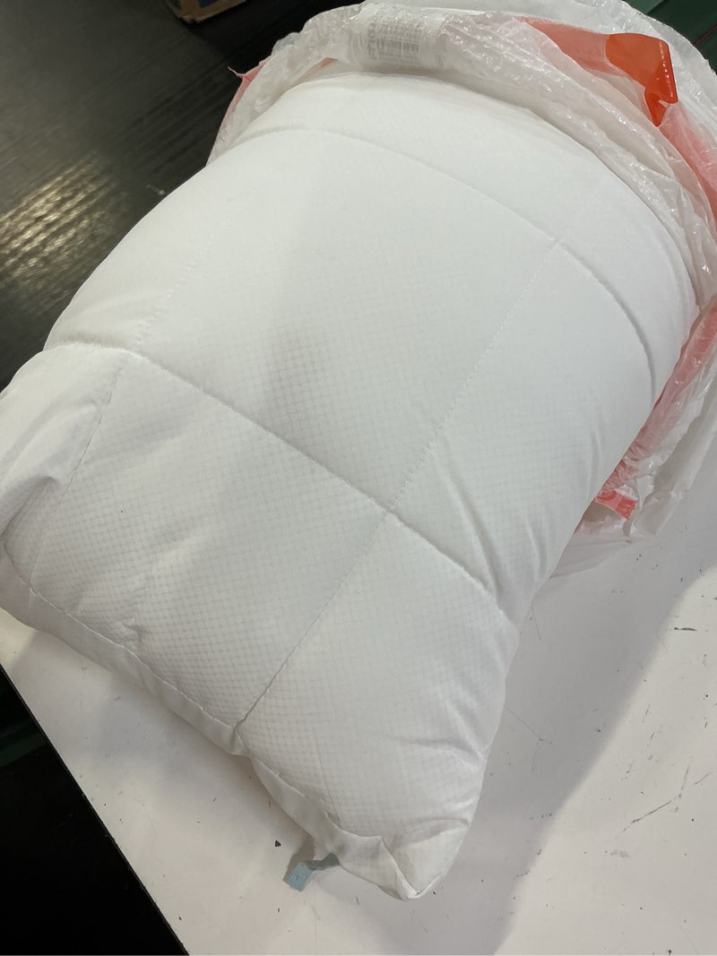 Condition photo showing As Is for nuzzle pillows standard size set of 2 adjustable firm pillows, luxury hotel collection bed pillows – best adjust height soft cooling pillows for back, stomach and side sleepers standard size (set of 2) white