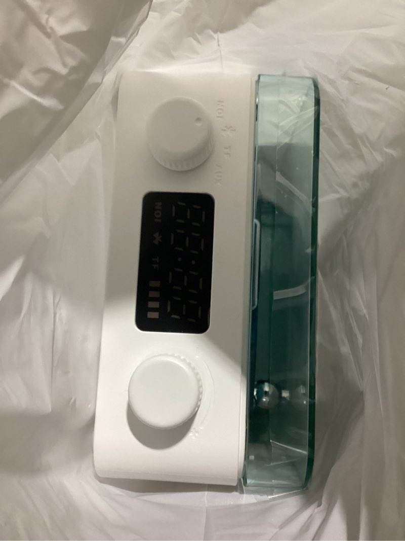 Condition photo showing Good Condition for The Waves Vinyl Player, Waves Bluetooth Speaker, Portable Vintage Vinyl Speaker with Adjustable Light and Time for Bedroom, Party, White