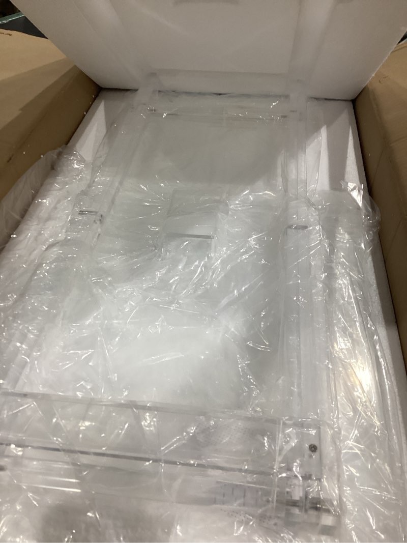 Condition photo showing New/Like New for Designstyles Acrylic Folding Tray Table – Modern Chic Accent Desk - Kitchen and Bar Serving Table - Elegant Clear Design