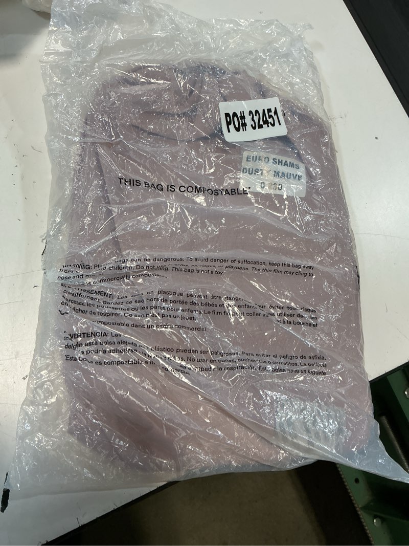 Condition photo showing New/Like New for quince european linen euro sham, euro, dusty mauve