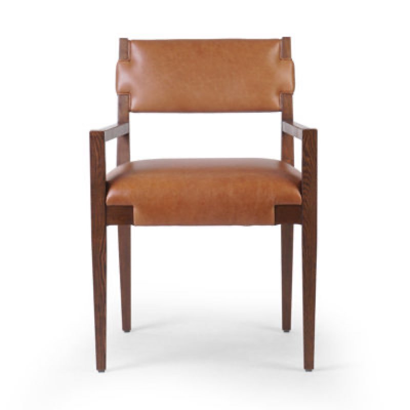 Bilbrey Leather Arm Chair Brown 