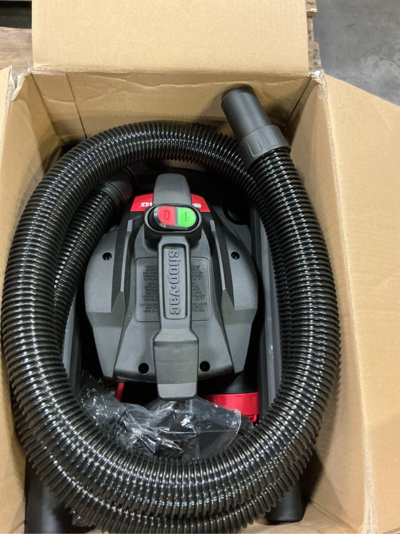 Condition photo showing Good Condition for shop-vac 4-gallon 6 hp corded wet/dry shop vacuum with accessories included