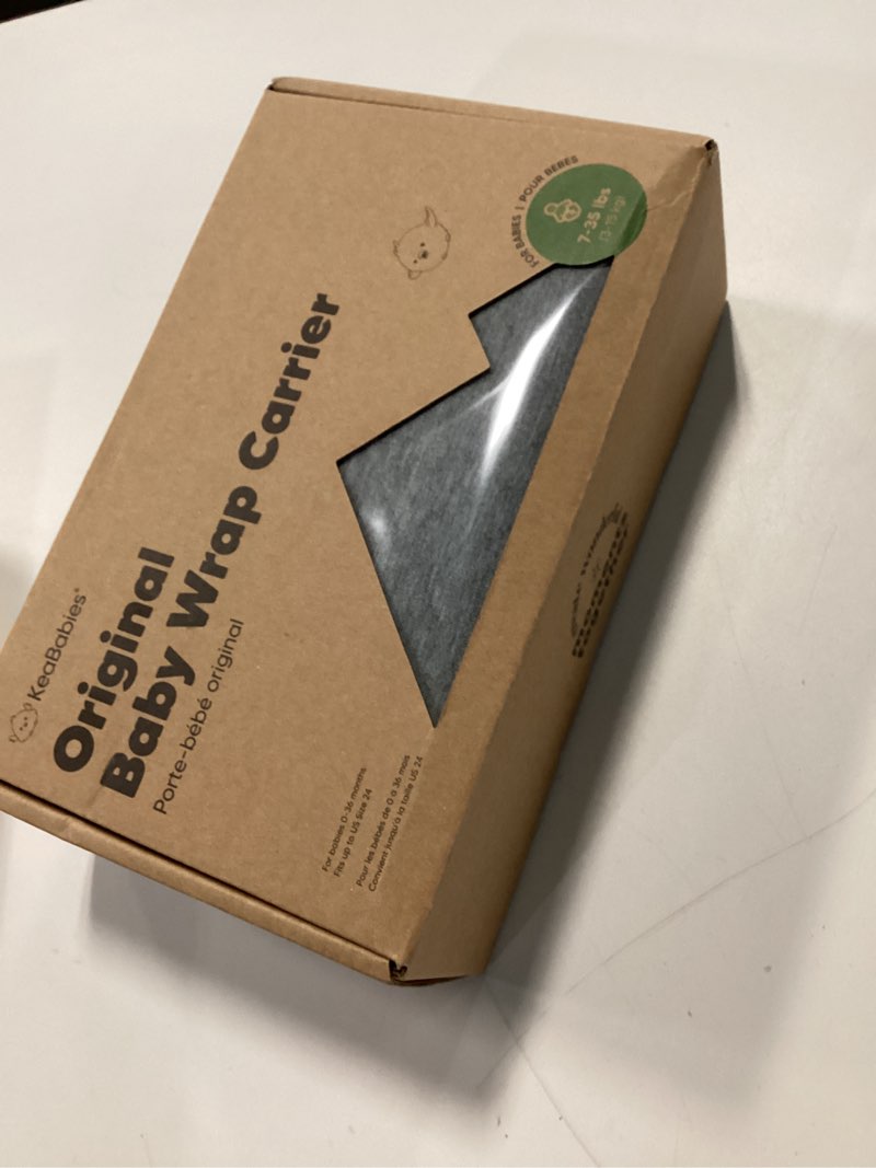 Condition photo showing New/Like New for KeaBabies Baby Wrap Carrier - All in 1 Original Baby Carrier Newborn to Toddler Sling, Easy to Wear, Hands Free Bonding, Lightweight, Breathable Infant Wraps (Classic Gray) One Size (Pack of 1) Classic Gray