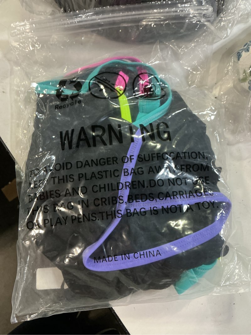 Condition photo showing Good Condition for crisone girl swimsuit one piece bathing suit for girls color block and contrasting trim swimwear 9-16 years black 15-16 years