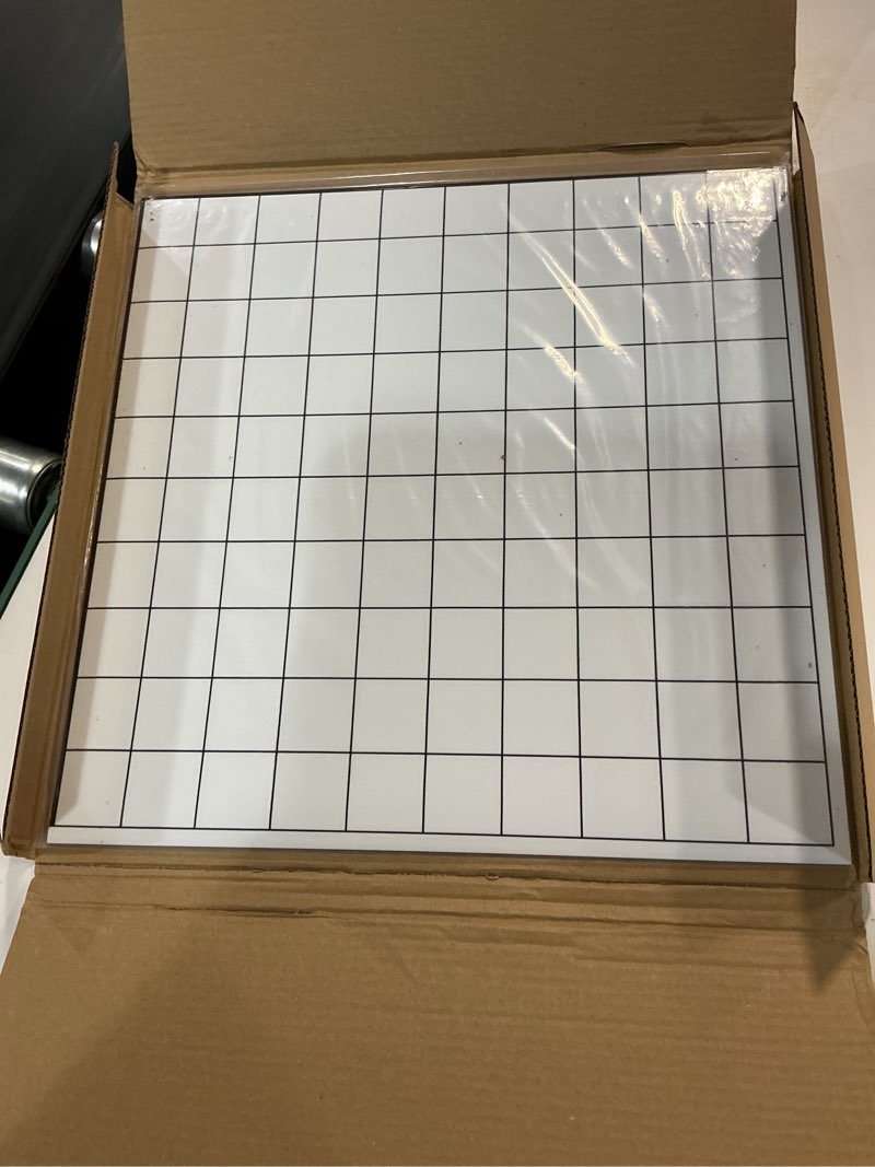 Condition photo showing New/Like New for Magnetic Grid Dry Erase Whiteboard - 26"x26" XY Coordinate Math Board with Durable Gridlines for Algebra, Geometry, Classroom & Office Use | Perfect for Graphing, Planning, & Teaching