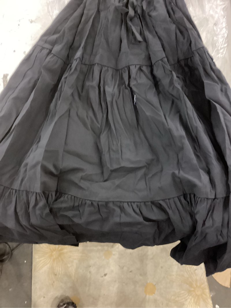 Condition photo showing New/Like New for Anne Klein Womens Tiered Puff Sleeve Midi Dress X-Small Anne Black