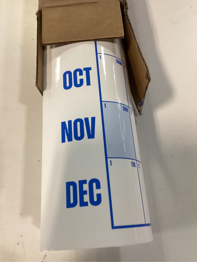 Condition photo showing Good Condition for The Big A## Calendar Full-Year Wall Calendar – 2026 Dry-Erase – Includes 1 Marker & 100 Labels – Lightweight, Easy to Hang Yearly Calendar – Year at a Glance – Plan Big Goals & Adventures – Blue Blue January - December