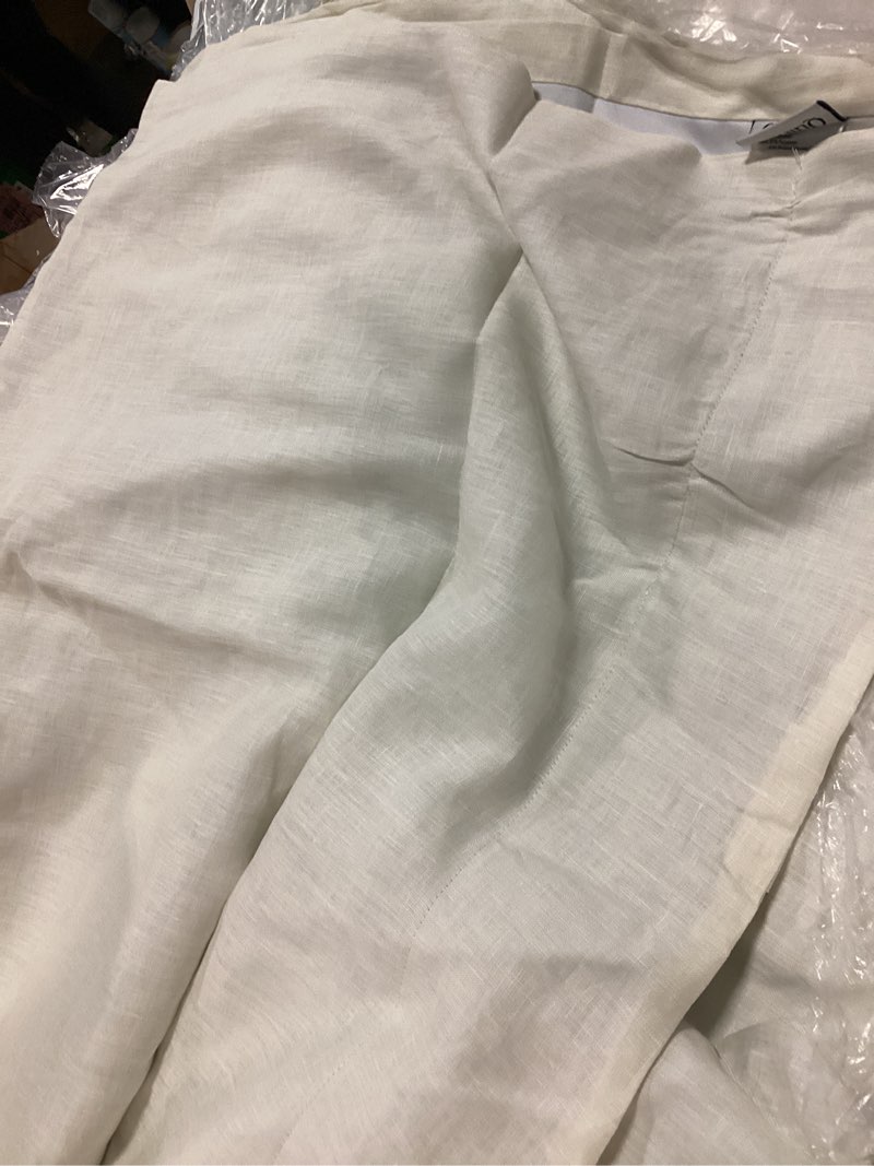 Condition photo showing Good Condition for european linen true blackout curtain, 48x96, ivory