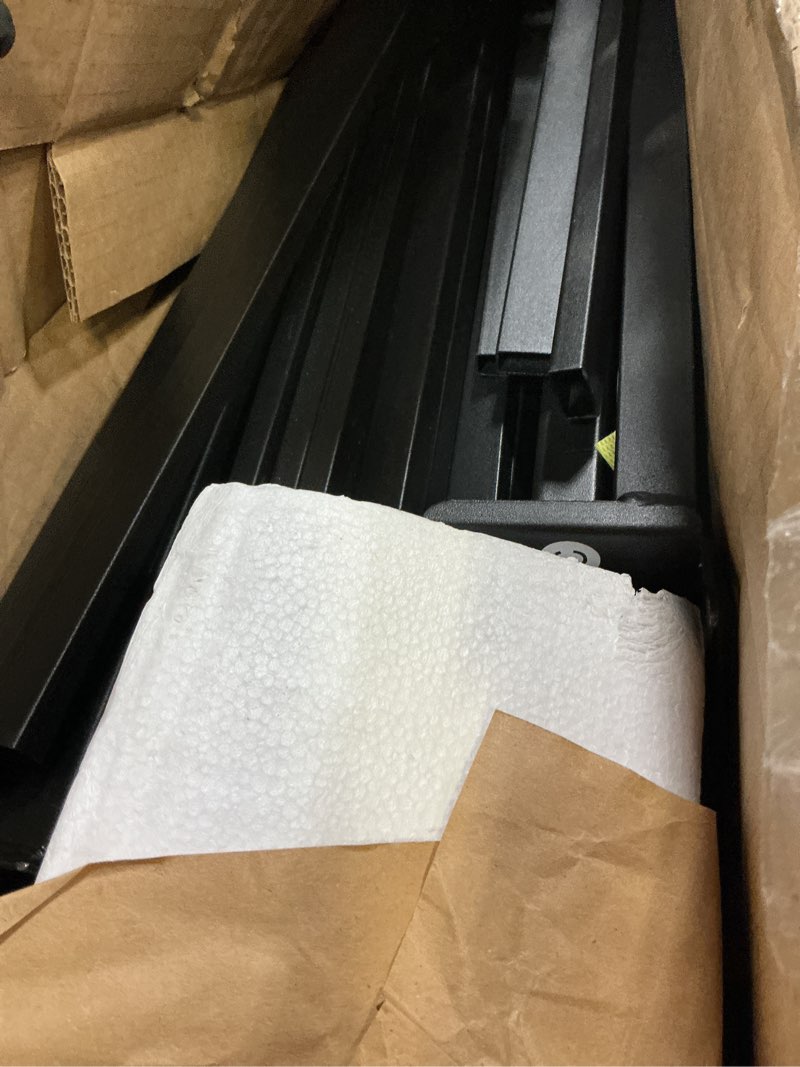 Condition photo showing As Is for vasagle queen metal bed frame 16 inches tall, 1100 lb weight capacity, no box spring needed, with under-bed storage, easy setup, heavy-duty platform bed, mattress retainers, matte black urmb661bd02s 16 inch queen
