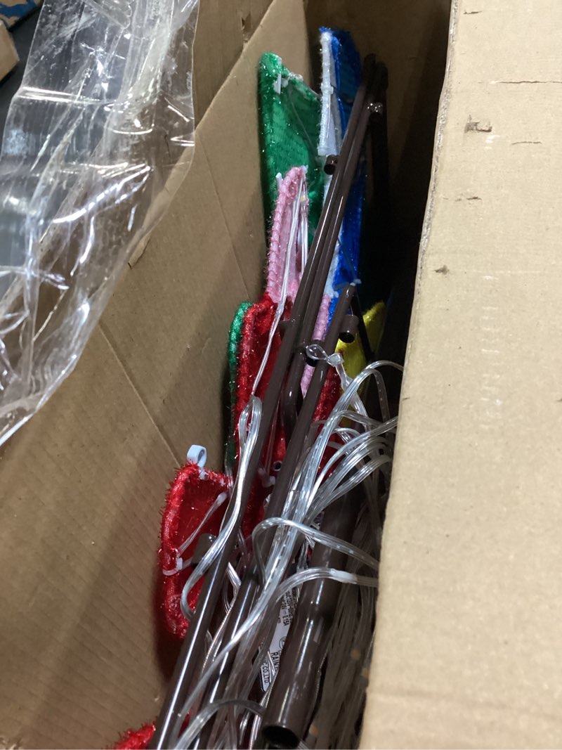 Condition photo showing As Is for 6FT Nativity Sets for Christmas Decoration Outdoor,200 LED Lights, Stable & Heavy Duty Iron Frame?Extra Metal Stakes,Christmas Nativity Sets are Suitable for Various Occasions