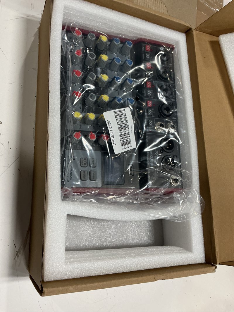Condition photo showing Good Condition for pyle studio audio sound mixer board - 6 channel bluetooth compatible professional portable digital dj mixing console w/ usb mixer audio interface - mixing boards for studio recording - pmxu68bt