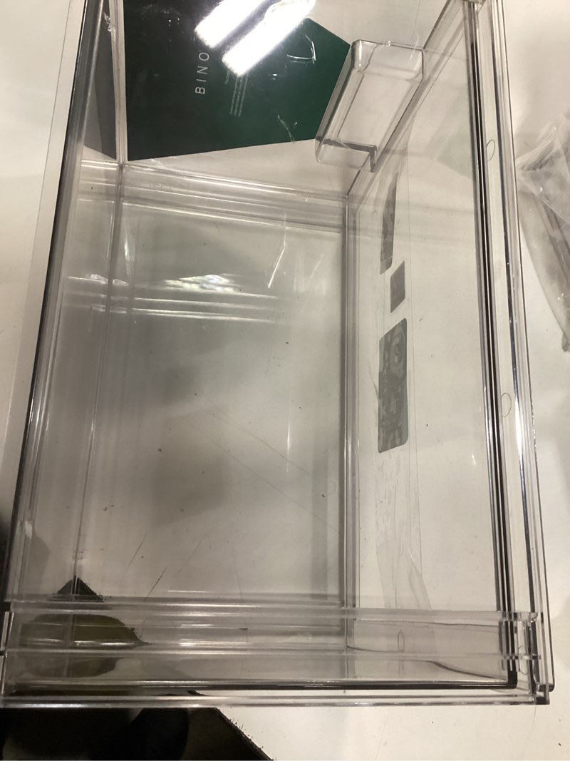 Condition photo showing Good Condition for bino | stackable storage drawers, tall large - clear | the crate collection | storage bins with drawers | bathroom organizers | under sink organizer | vanity cabinet home organization