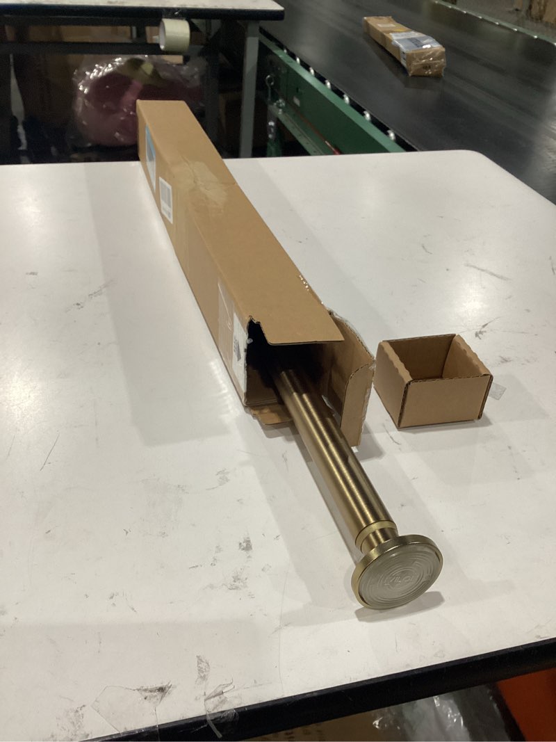 Condition photo showing Good Condition for ivilon tension curtain rod - spring tension rod for windows or shower, 24 to 36 inch. warm gold