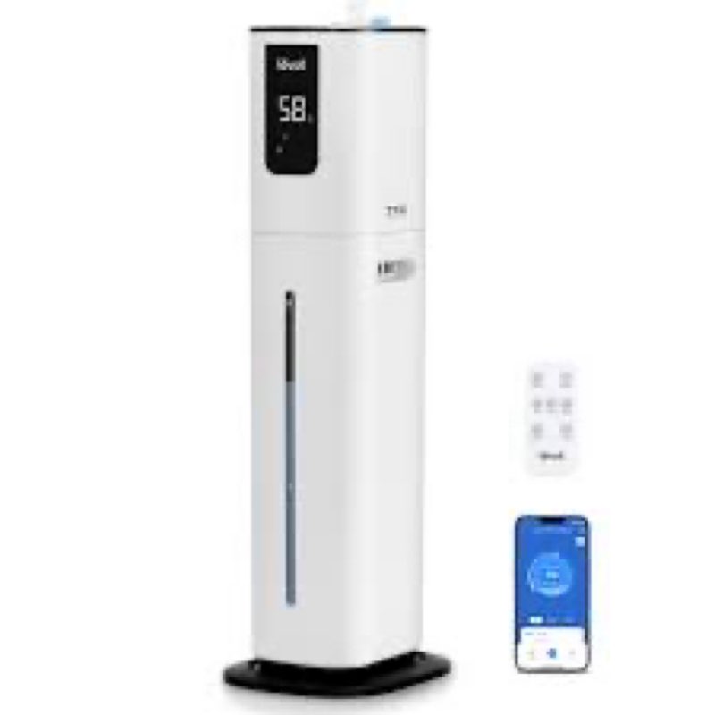 levoit oasismist 1000s (10l) smart humidifier for home large room bedroom, last 100 hours suitable f