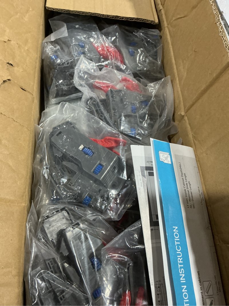 Condition photo showing As Is for 22 Inch 6 Pair Undermount Soft Close Drawer Slides Full Extension Drawer Glides Runners with 3D Locking Device for Frameless Cabinet 6 22 Inch