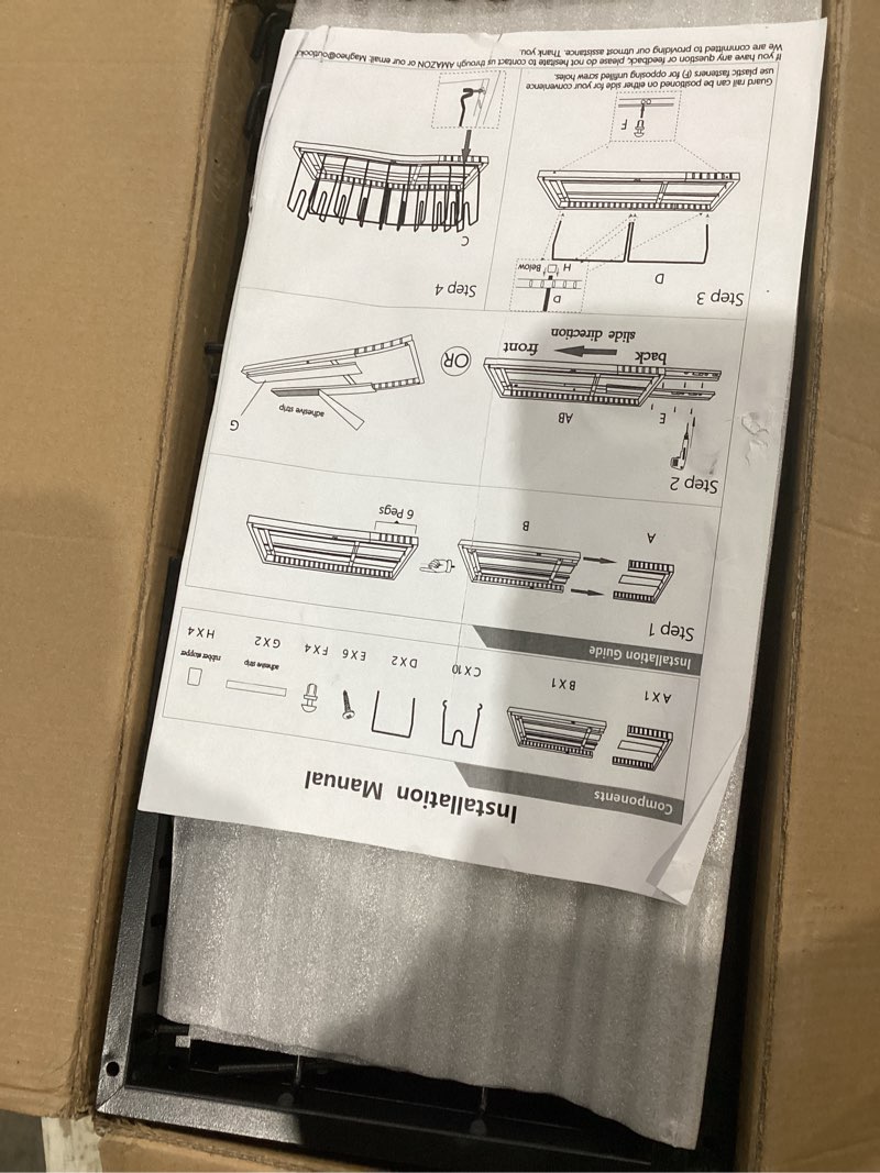 Condition photo showing New/Like New for 2 Pack Pots and Pans Organizer Under Cabinet, 22" Deep Expandable Pull Out Pot Lid Organizer and Storage with 10 Adjustable Dividers No Drill Pot and Pan Holder Rack with Handle Bracket(Black) 2 Pack Black(Pull-out)