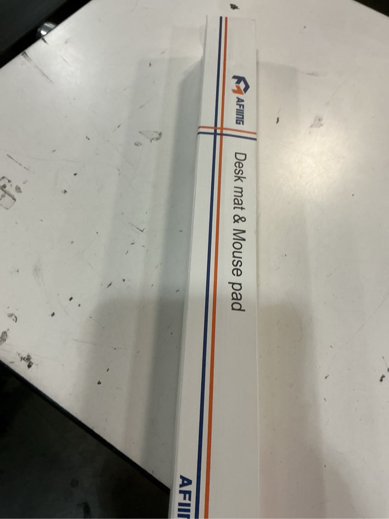 Condition photo showing New/Like New for afiing large desk mat 55"x24" - premium non-slip, waterproof & scratch-resistant. office desk protector workspace pad for home/office (white) 55" x 24" white