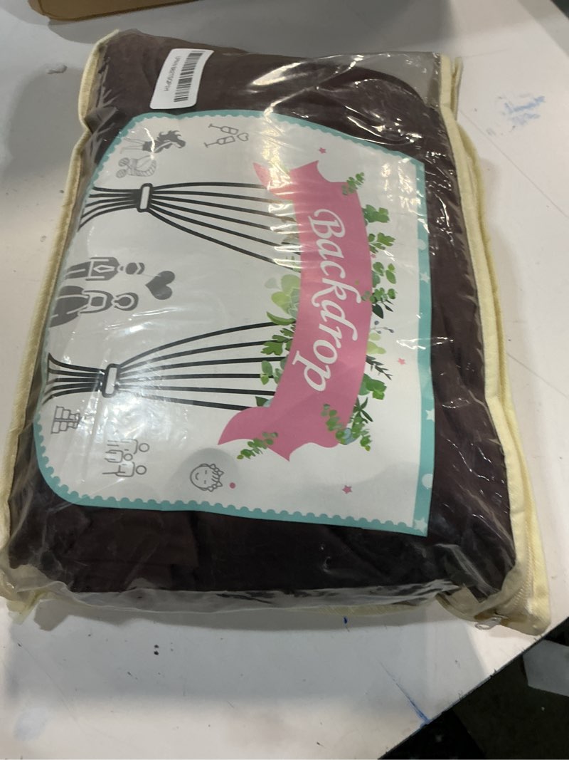 Condition photo showing Good Condition for 20 ft x 10 ft Wrinkle Free Brown Backdrop Curtain for Parties, Wedding Brown Photo Backdrop Drapes, Fabric 4 Panels 5ft x 10ft for Baby Shower Photoshoot Engagement Birthday Photography Background Brown 5'(W) x 10'(H), 4 panels