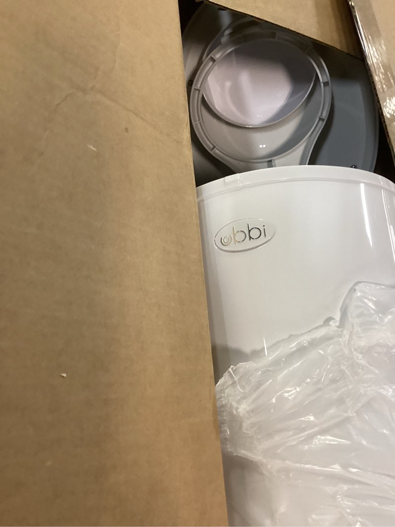 Condition photo showing As Is for Ubbi Stainless Steel Diaper Pail, Odor Locking, No Special Bag Required, Award-Winning, Registry Must-Have, Gray