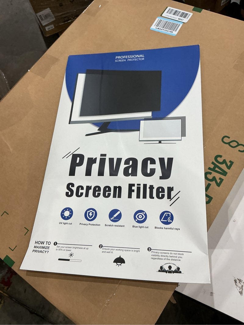 Condition photo showing Good Condition for [2-pack] 22 inch privacy screen for computer monitor 16:10 aspect ratio, eye protection anti blue light glare shield, 22inch removable black blackout anti spy desktop security private filter 22''(16:10)