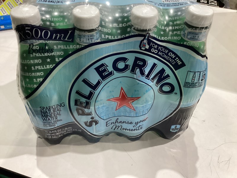Condition photo showing New/Like New for S.Pellegrino Sparkling Natural Mineral Water, Plastic Bottles, 16.9 Fl Oz (Pack of 12)