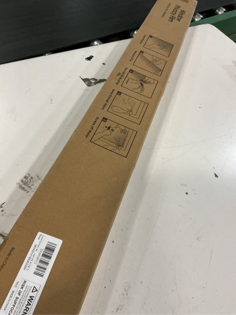 Condition photo showing Good Condition for one way window film sun blocking for home, daytime privacy mirror tint, heat blocking & uv protection 90%, static cling no glue, reflective window tint for glass doors(black,35.4 x 78.7) black-silver 35.4 x 78.7 inch